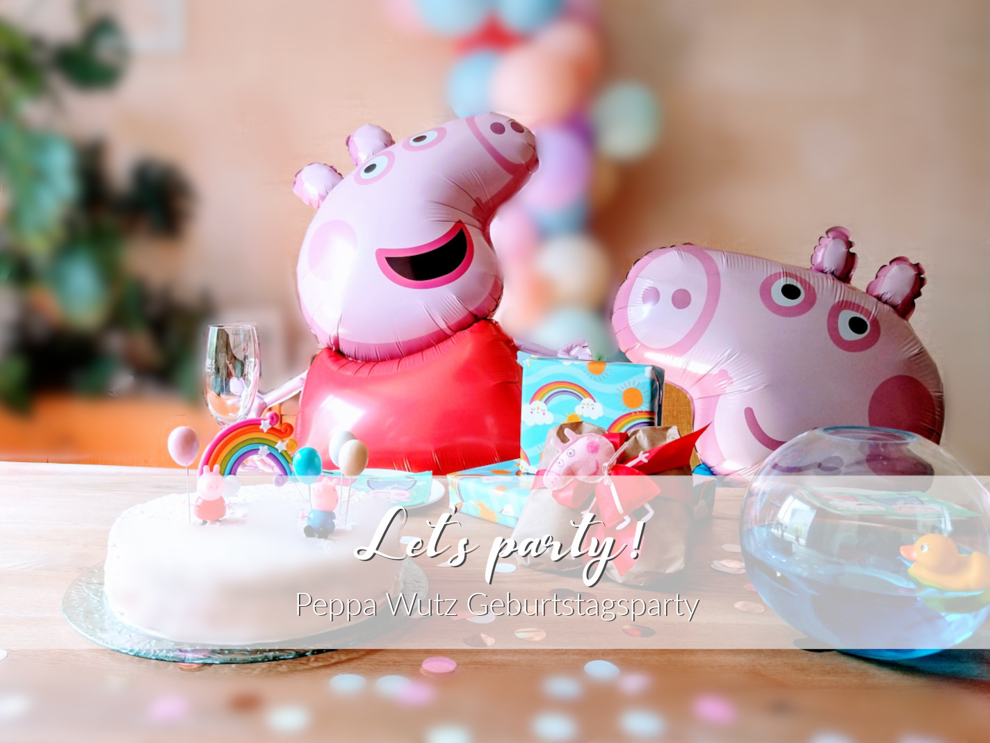 Peppa Pig Partypaket mit 40 Artikeln Mitgebsel Kindergeburtstag Peppa Wutz 